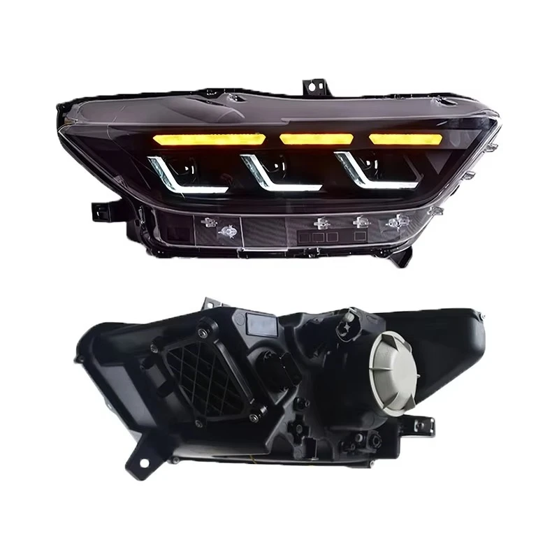 

Светодиодные фары DRL HID Bi-Xenon для Mustang 2015-2017, аксессуары для авто, стайлинг, головное освещение для Mustang