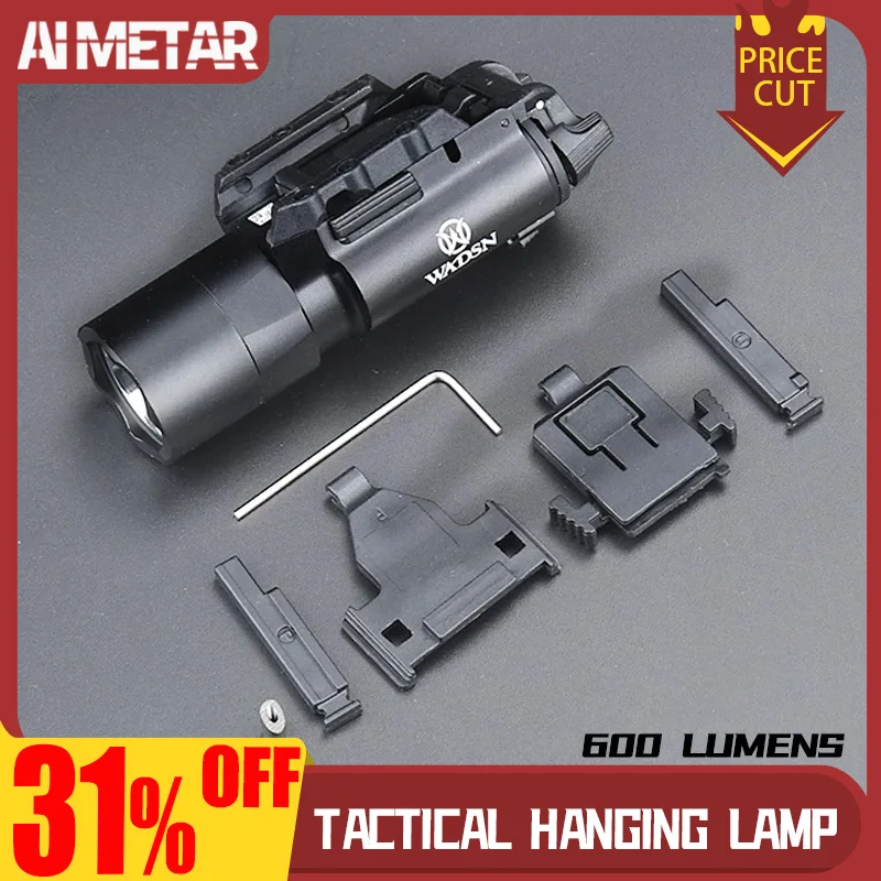 

WADSN Airsoft x300u X300, tactical hanging lamp, 600 lumens, White led fit for Picatinny rail, airsoft hunting gun