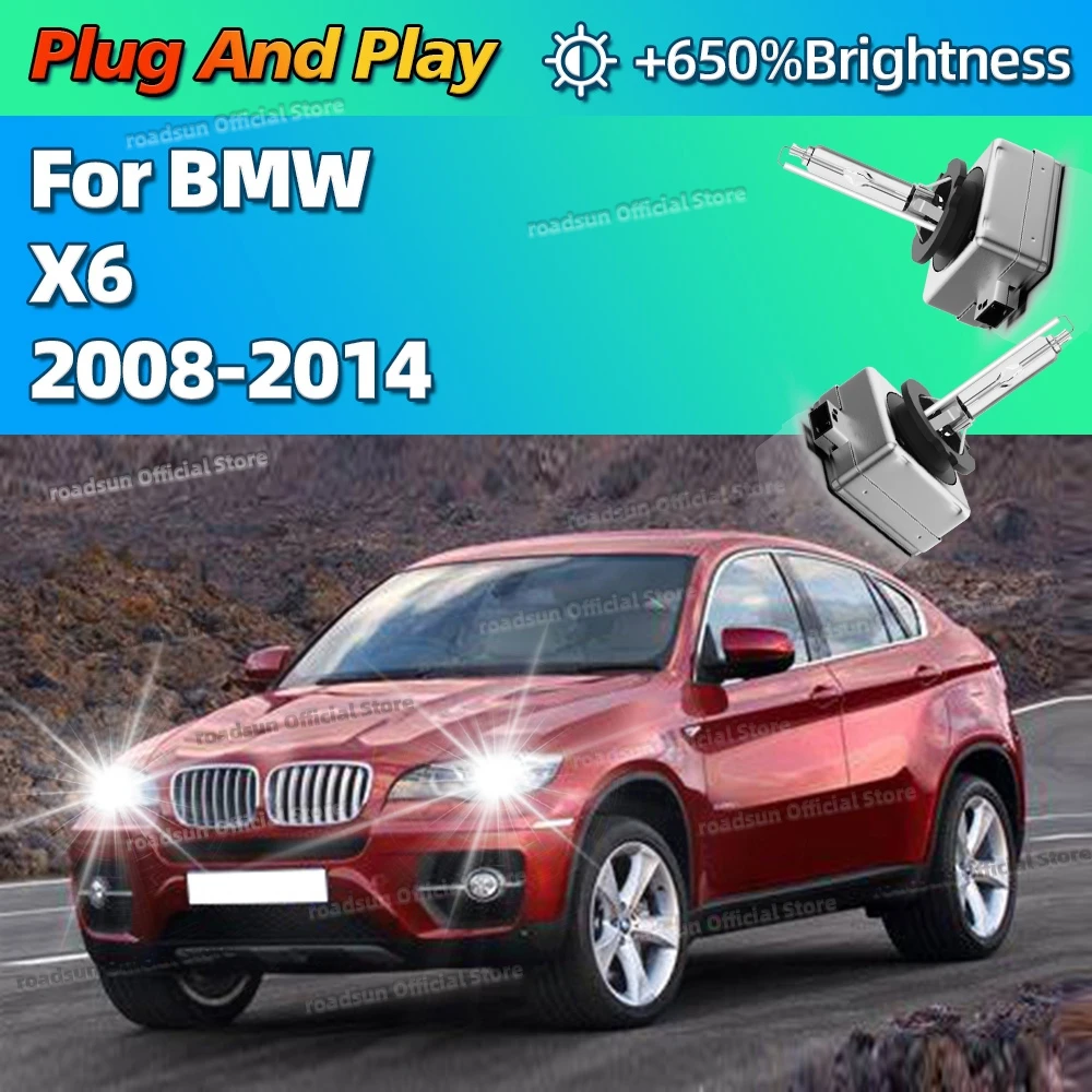 

Xenon HID Bulbs 6000K Car Light Brightness 35W Headlight For BMW X6 2008 2009 2010 2011 2012 2013 2014 Plug and Play Longer Life