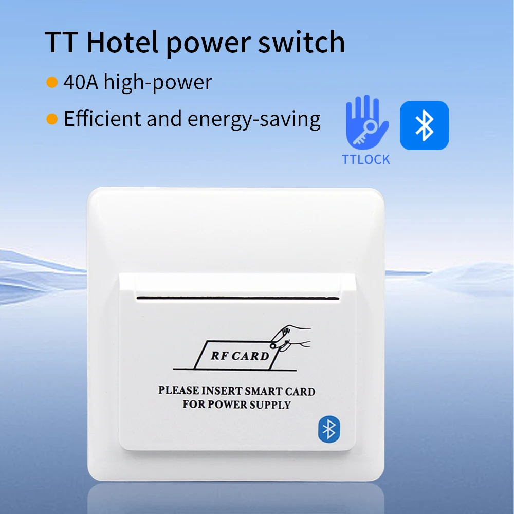 TTHotel Hotel Bluetooth Smart Energy Saving Switch 13.56mhz Card Power Saver AC 85V - 265V Room Card Insert To Take Power