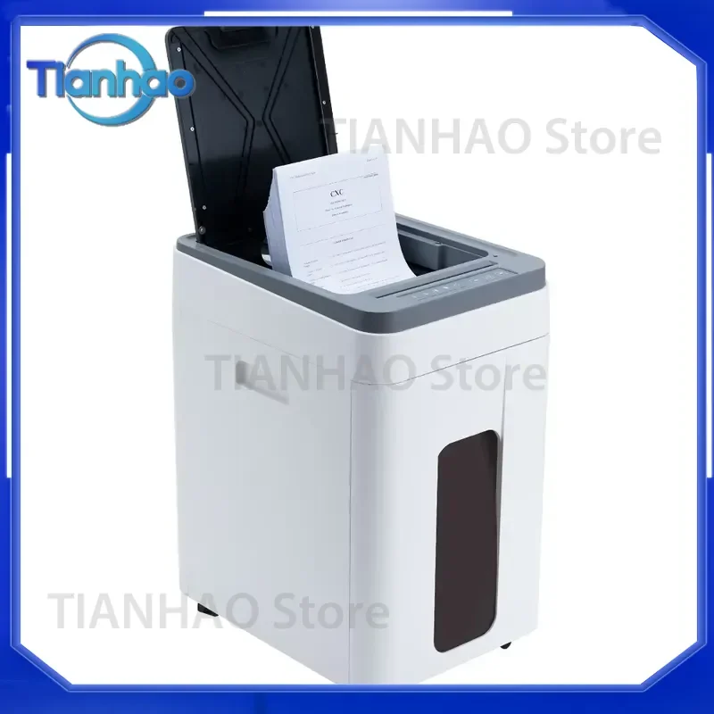 for Office Paper Shredder Machine 50L 400 Sheets Auto Non Stop P5 Security Level 2x12mm Cross Cut Shredder for Home Business