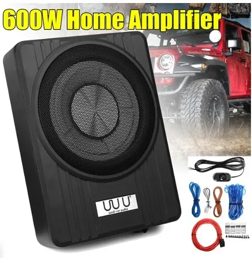 Car audio 600W high-power 10-inch slim subwoofer 12v pure woofer car subwoofer