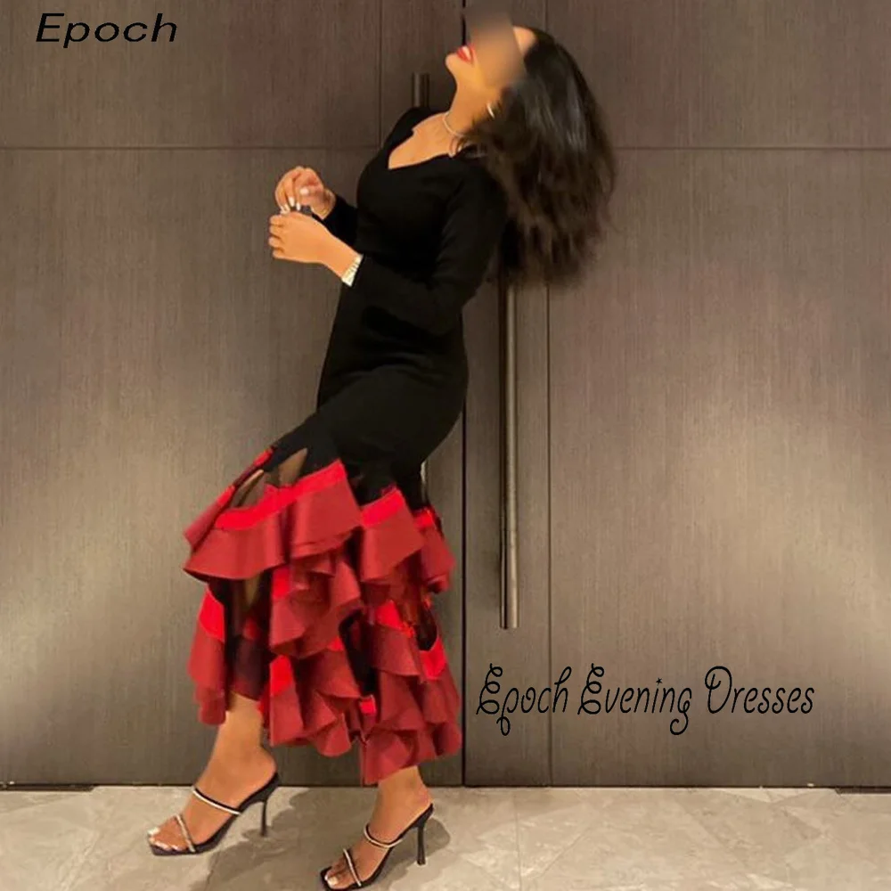 Epoch-vestido de noche Formal para mujer, elegante vestido de sirena de manga larga con cuello en V, vestido de graduación de regreso a casa, 2024