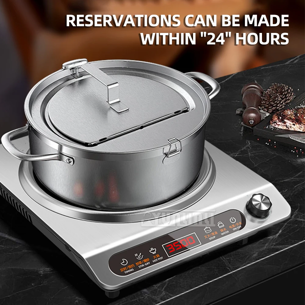 3500W 고출력 인덕션 쿠커 주방 쿡탑 오목형 통합 Estufa Eléctrica Cocinar