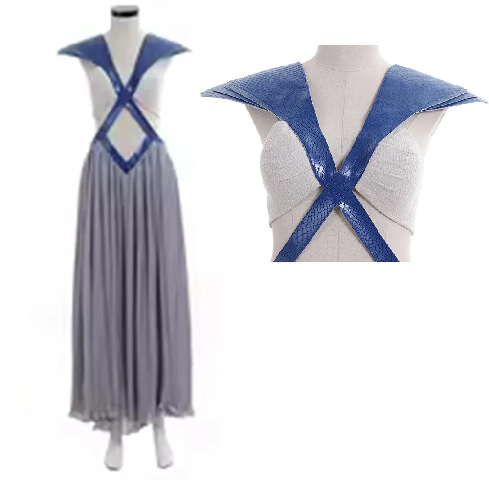 Disfraz de Cosplay de Daenerys Targaryen, Vestido Sexy con Espalda Descubierta para Mujer, Disfraz de Halloween de Daenerys Targaryen