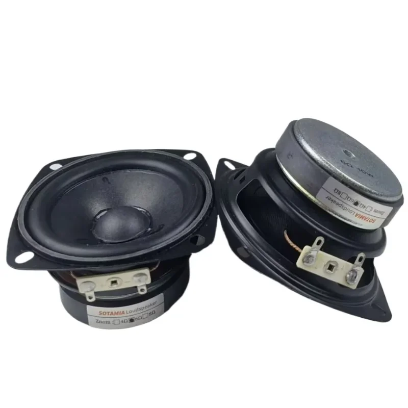 SOTAMIA 2Pcs 3 Inch Full Range Speaker 6 Ohm 10W HiFi Music Home Audio Power Loudspeaker DIY Bluetooth Speaker
