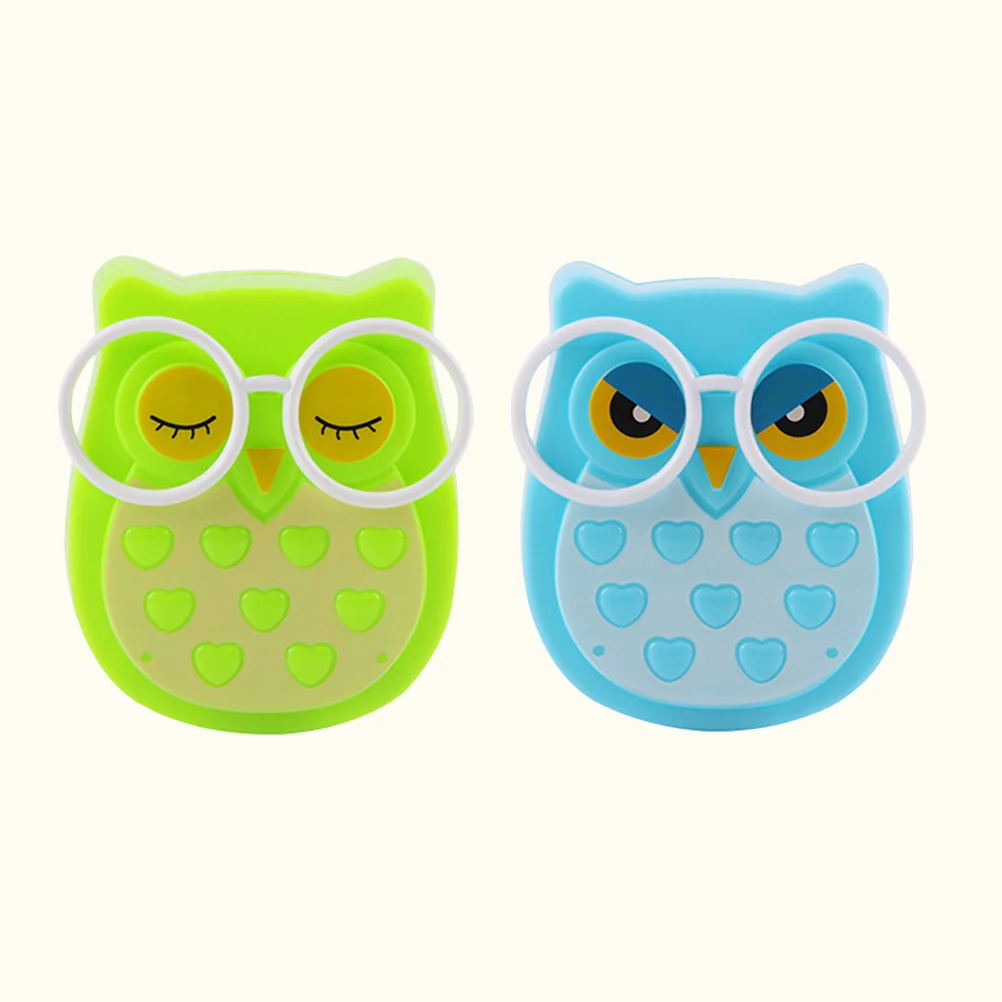

2Pcs Mini LED Owl Night Light Auto Sensor Light Control Child Baby Room Night Lamp Blue Green Us Plug Portable
