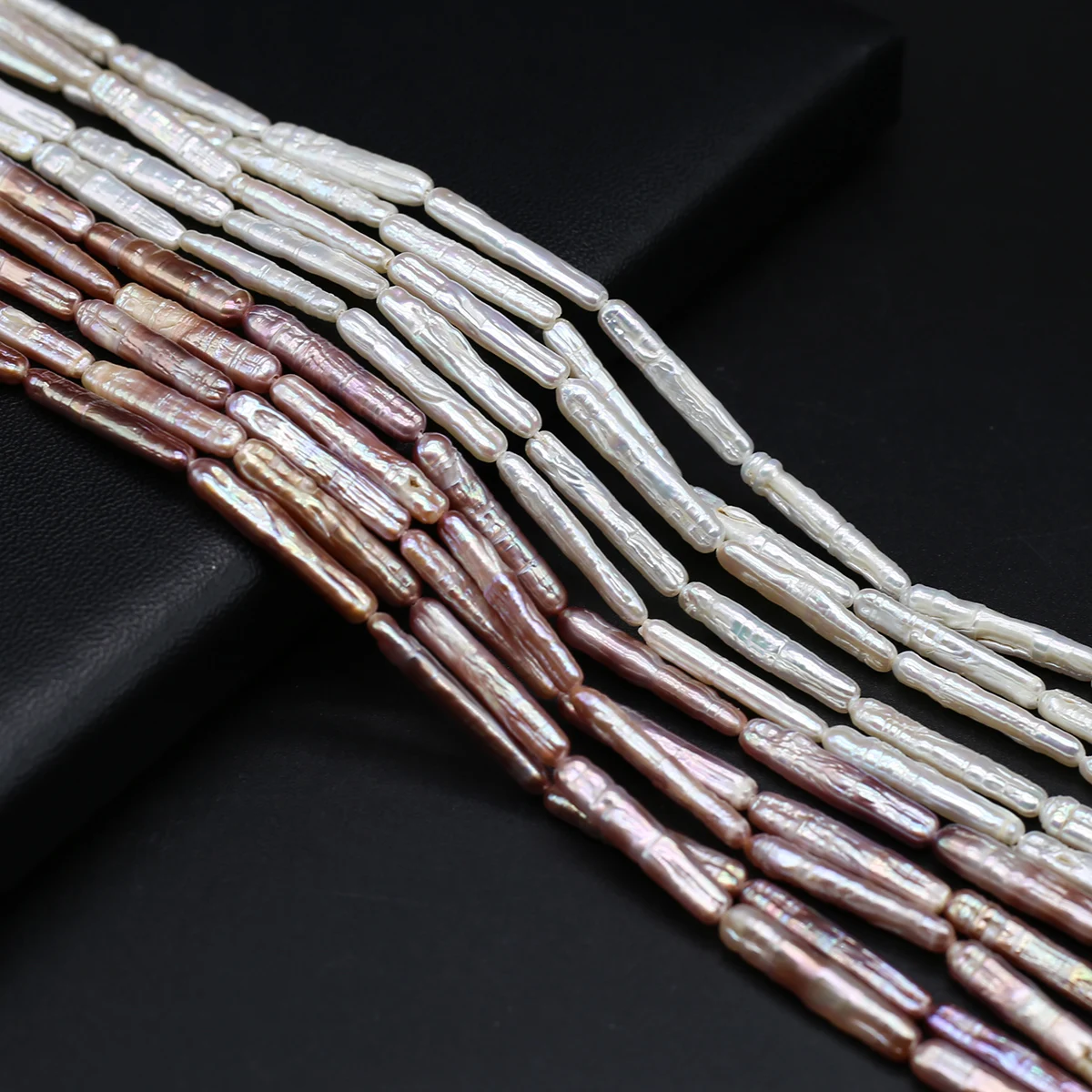 

36cm Natural Pearl Beads Long Strip Shape Freshwater Pearls Loose Beads for Making DIY Jewerly Necklace Earrings 5×20mm