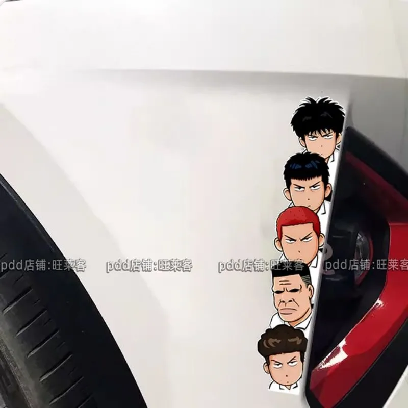 New Slam Dunk Animation Shohoku Five Sakuragi Hanamichi Rukawa Kaede Car Sticker Body Strips Scratch Blocking Decorative Sticker