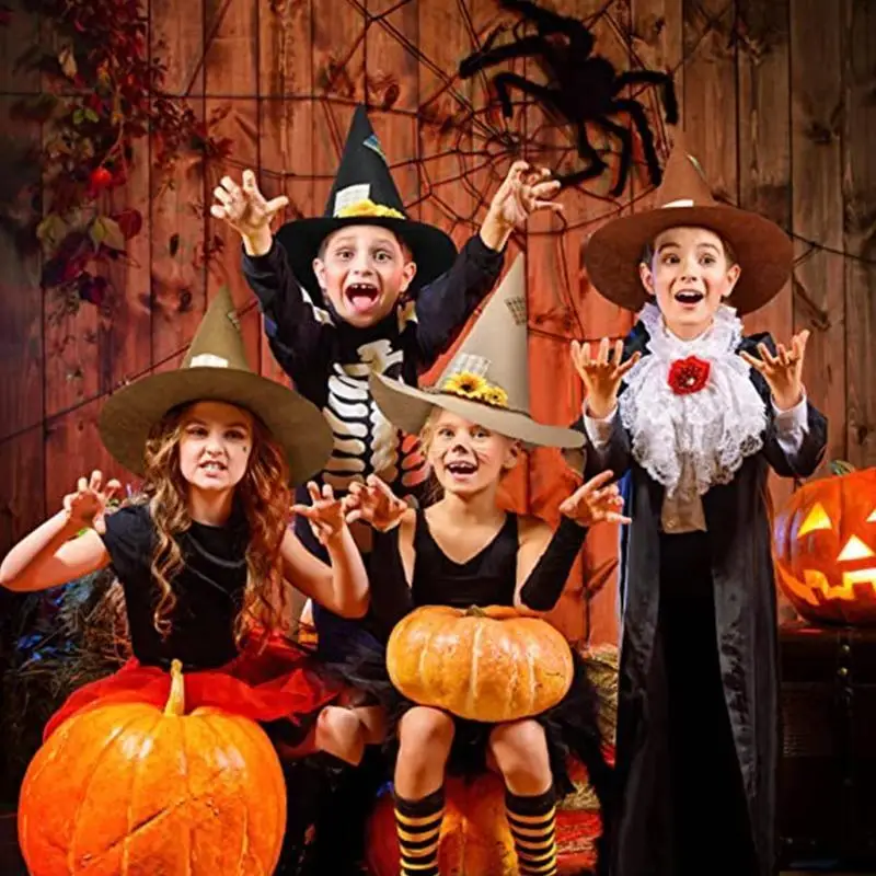 652F الفزاعة قبعة الفزاعة زي ملحق عباد الشمس معالج قبعة الكبار الرجال النساء الاطفال لحزب تأثيري هالوين زي