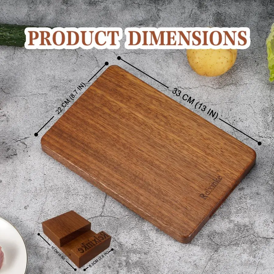 チーク材のまな板 一枚板 無接着 厚手 ひび割れにくい 木製まな板 深い汁溝付き 持ち手付き