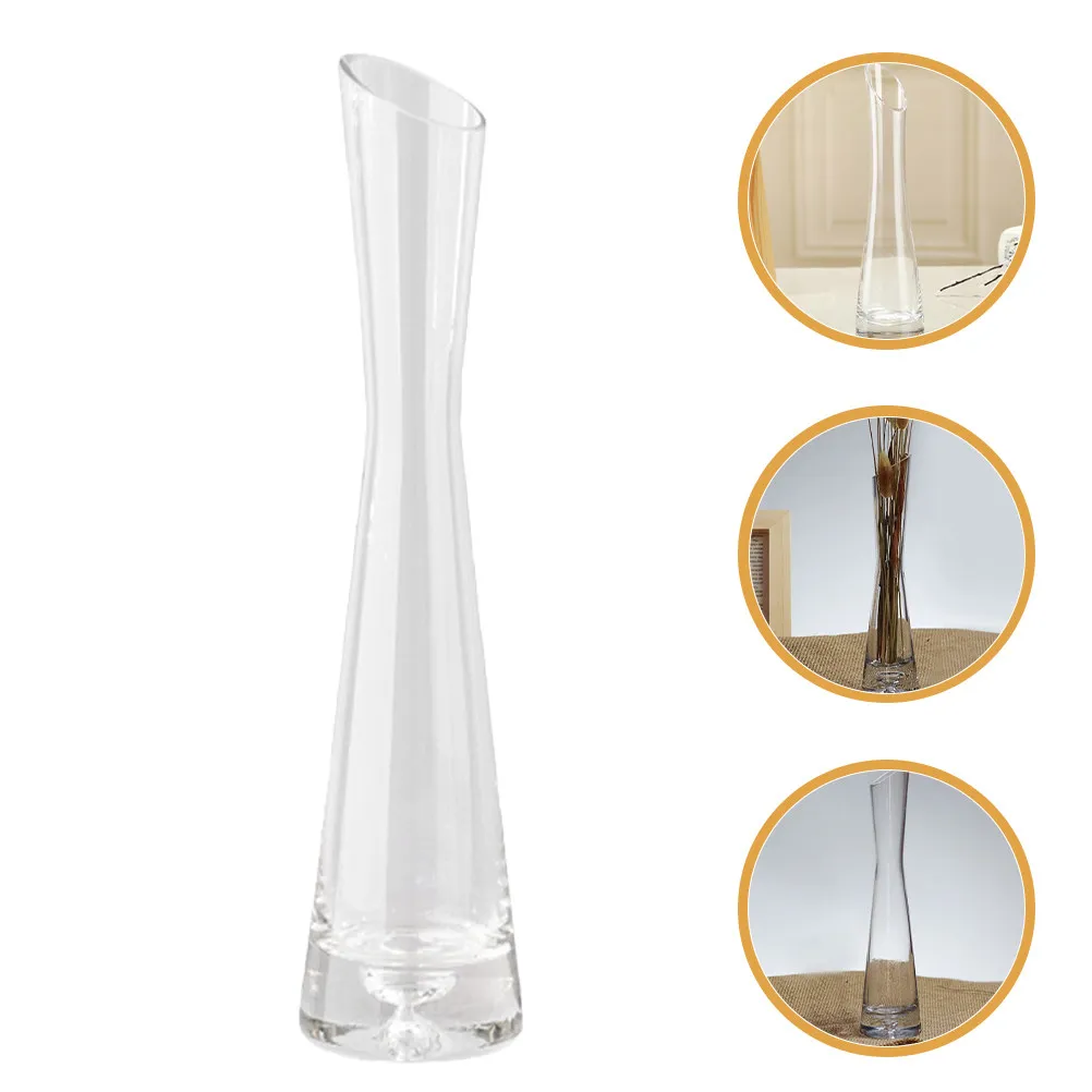 

Маленькая прозрачная стеклянная ваза в минималистичном скандинавском стиле, из утолщенного стекла, для цветочных композиций, декор для рабочего стола, украшение для дома и гостиной
