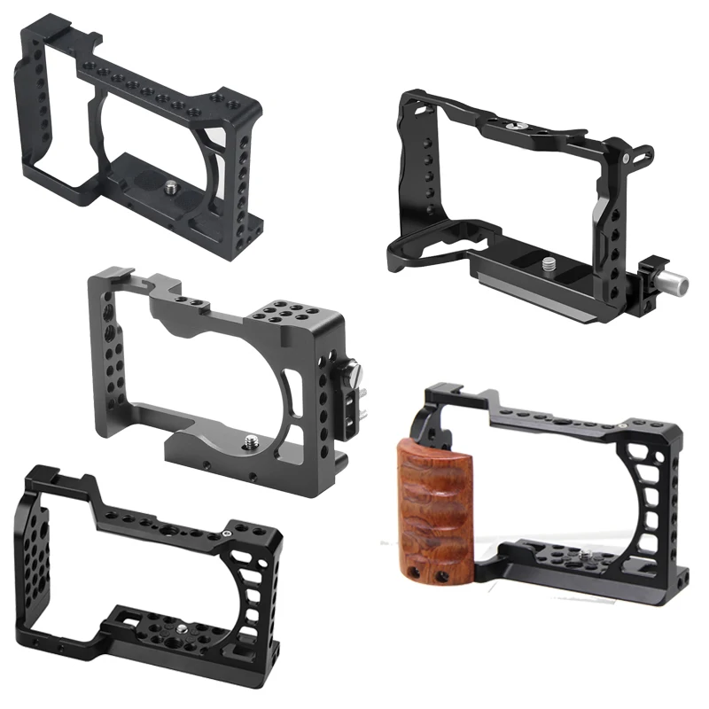 Full Cage Top Camera Cage Rig Stabilizer for Sony A6700/A6600/A6500/A6400/A6300/A6000 Cell Cage with Shoe Mount Thread Holes