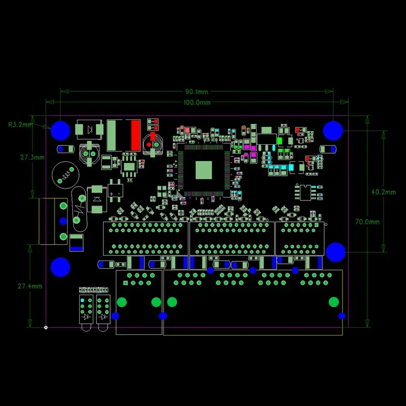 Módulo de interruptor ethernet, 5 portas não gerenciadas, 10/100/1000mbps, placa pcba industrial, oem, portas com detecção automática, placa pcba, placa-mãe oem