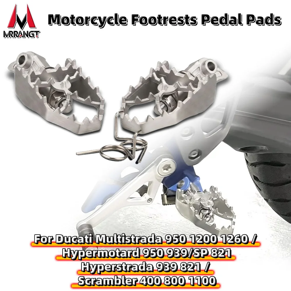 

Motorcycle Foot Pegs Fit for Ducati Multistrada 950 1200 /Hypermotard /Scrambler/Hyperstrada Replacement Footrests Pedals