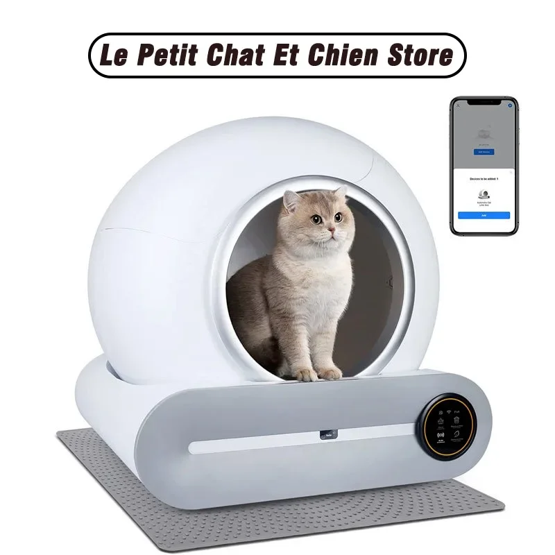 Pet Cat Automatic Smart Litter Pan Mobile App Control Litter Pan Ionic Deodorization Purifying Air Smart Cat Litter Box