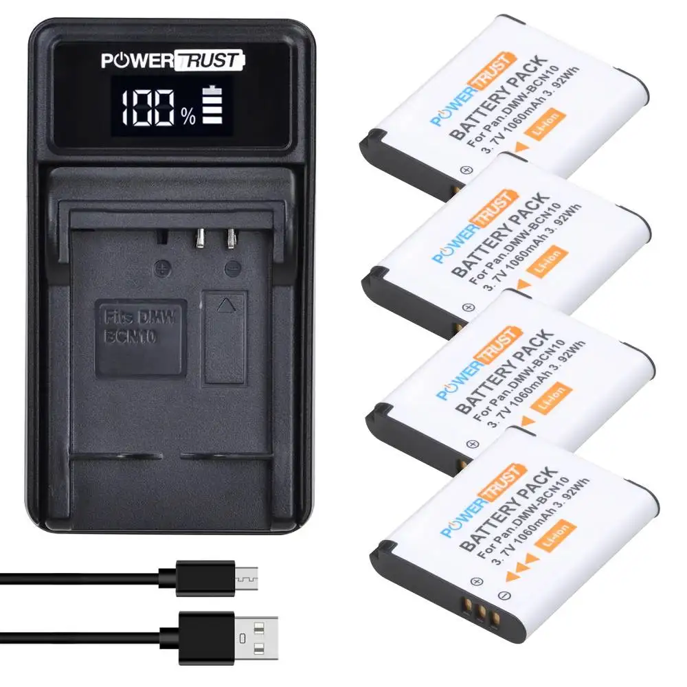 

PowerTrust DMW-BCN10 BCN10 DMW-BCN10E Battery with Charger for Panasonic Lumix DMC-LF1 DMC-LF1K DMC-LF1W