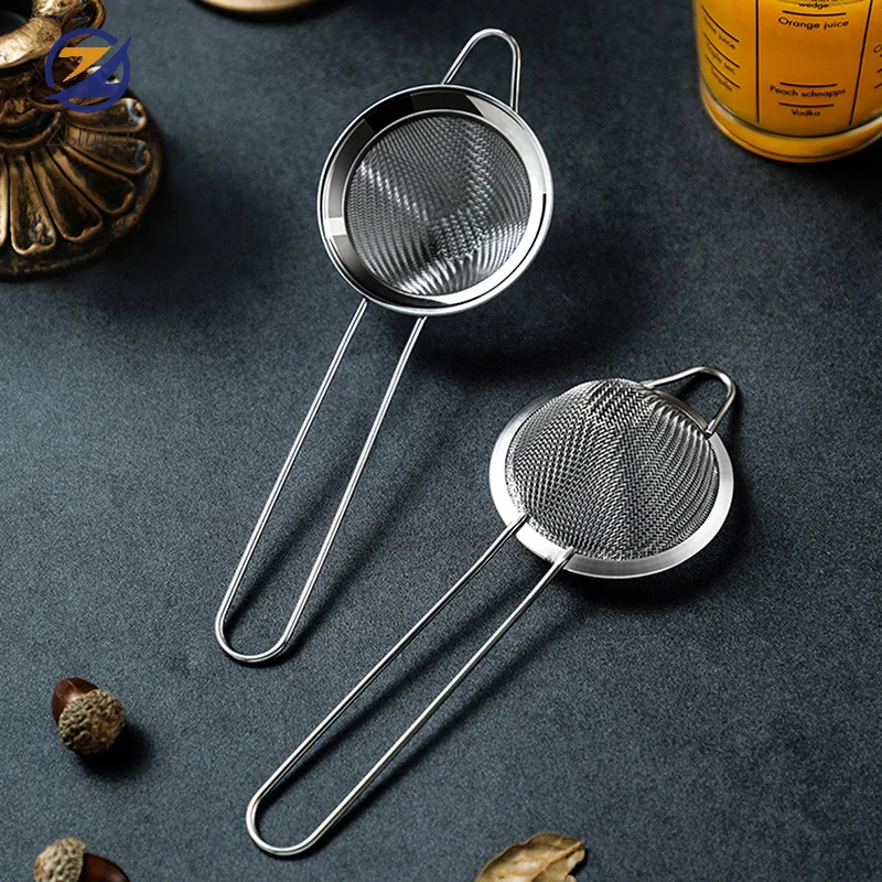 1pcs Cocktail Strainer Stainless Steel Tea Strainers Conical Food Strainers Fine Mesh Strainer Practical Bar Strainer Tool