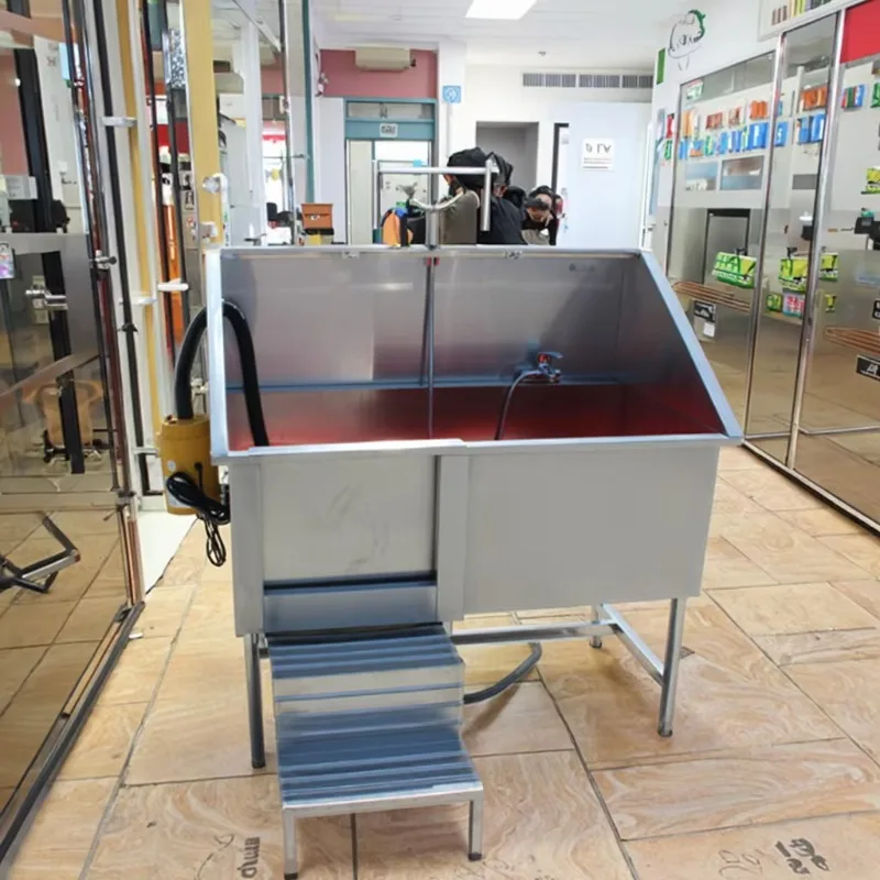 

Luxury Eco-Friendly Dog Grooming Tub 304 Stainless Steel: Walk-in Pet Shower Pool for Cats & Small Animals for Pet Supplies