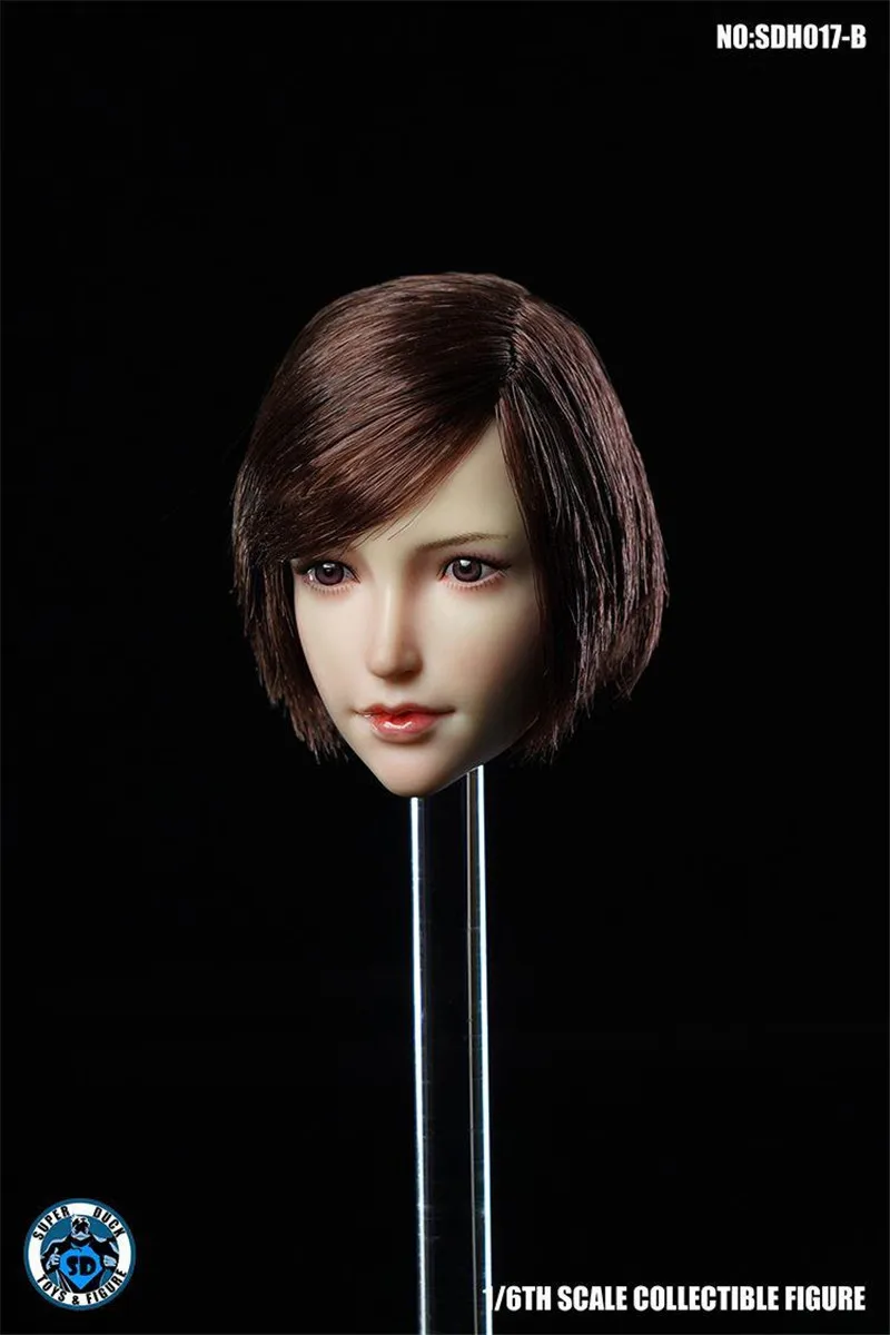 SUPER DUCK 1:6 Scale Model Asian European Beauty Female Head Sculpture Toy Doll For 12 inch Action Figure Women Body Collection