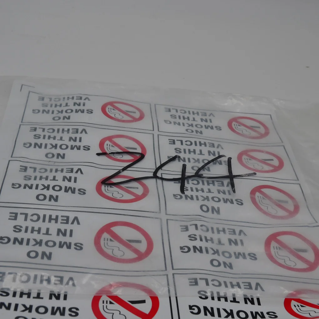 10PCS Set No Smoking In This Vehicle Stickers Signs Vinyl Warning Mark Safety Decal Cars Taxi Auto Styling