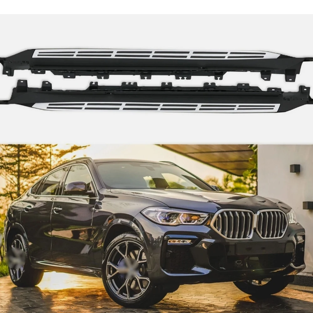 

Подножки 2 шт. для BMW X5 G05 2019-2025, боковые ступеньки, полный комплект Nerf Bar с противоскользящими частицами
