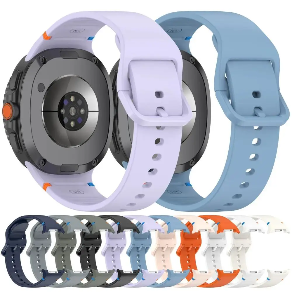 Siliconen band voor Samsung Galaxy Watch 8 Classic 46 mm Zachte sportband voor Galaxy Watch 8 44 mm 40 mm Smartwatch-accessoires