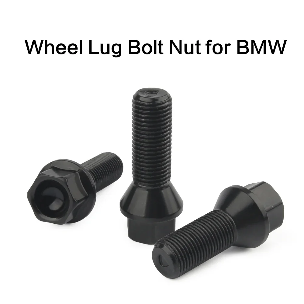 

4 pcs car wheel lugs bolts for BMW E90 E91 E92 E93 3 styles Auto universal nuts stud screws M12 x 1.5 M14 x 1.5 M14 x 1.25 black