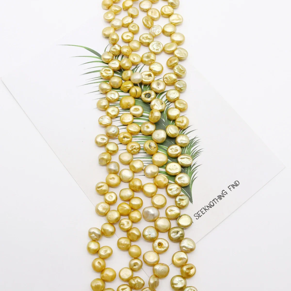 

1strand Natural Freshwater Pearl Bead Yellow Bread Shape Beads Charm for DIY Women Men Jewelry Making Accessories Daily Gifts