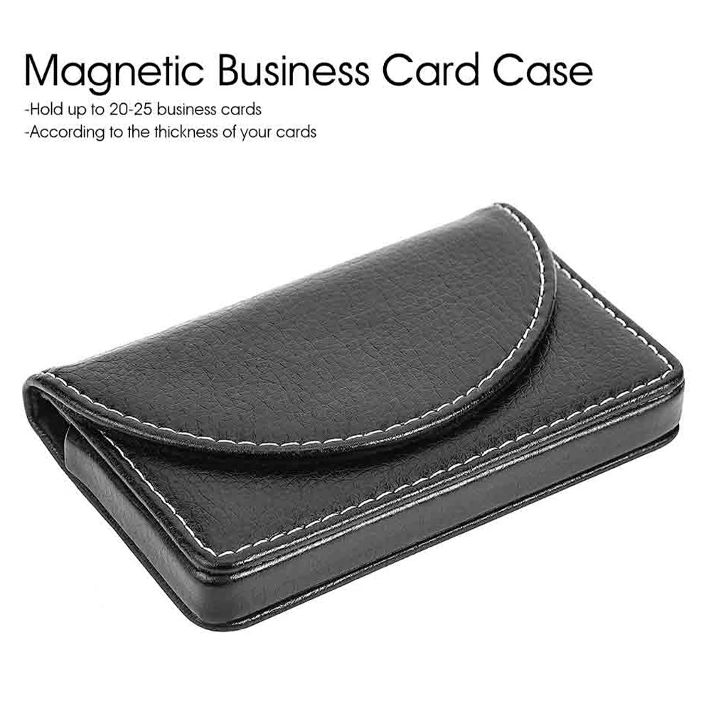 

Suede Pu Leather Business RFID Card Holder Magnetic Close Soft Men Women Credit Bag Blocking Holder For Cards Minimalist Wallets