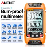 ANENG SZ02 Smart Digital Multimeter 9999 Counts True RMS Auto Electrical Capacitance Meter Temp Resistance Transistor Testers