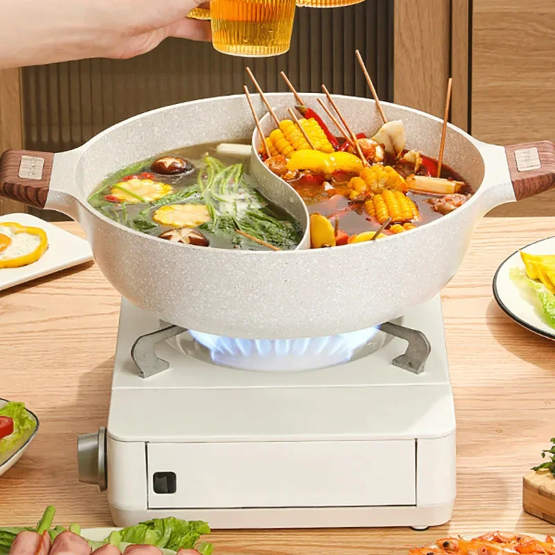 

Nordic Wind Household Hot Pot Wheat Rice Stone Small Soup Pot Induction Cooker Gas Suitable For Thick Clear Soup Non-stick Pot