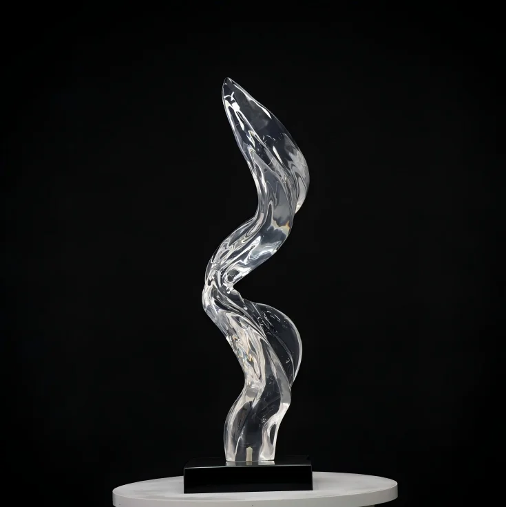 *&z Custom Transparent Resin Irregular Eco-Friendly Hand-painted Folk Art Sculpture Model FZBJ17~.