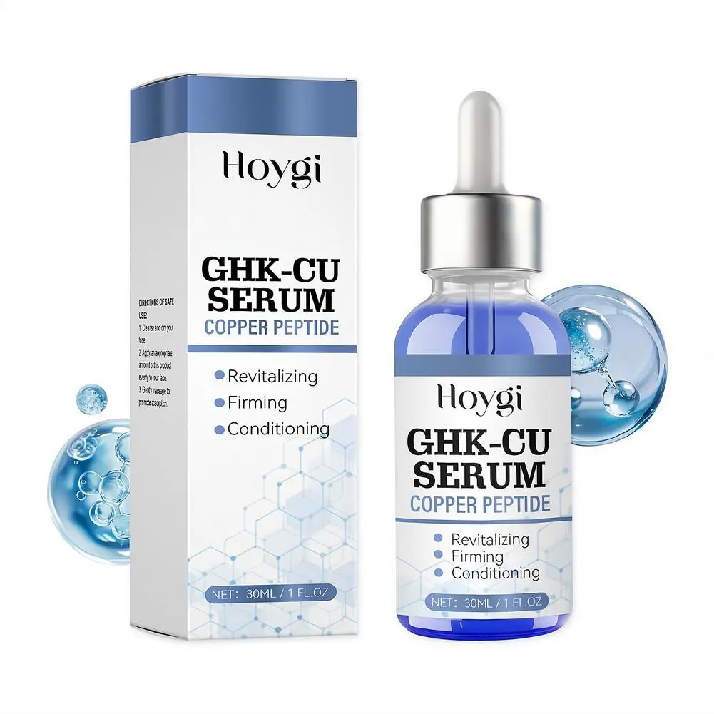 Copper Peptide Serum GHK-Cu Face Firming Lifting Fade Fine Lines Shrink Pores Facial Serum Deep Moisturizing Firming Skin Care