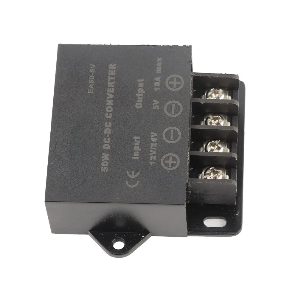 

Преобразователь напряжения EA50-5V, 50 Вт, IP68, регулятор напряжения, DC 24В/12В в 5В 10А, мини-модуль, адаптер постоянного тока, для авто и LED-дисплеев