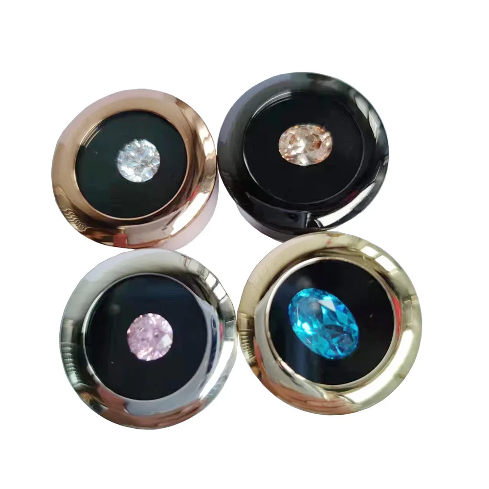 Round Diamond Storage Box Stone Gems Organizer Gemstone Jewelry Display Case 10Pcs Diamond Zircon Rhinestone Gift Packaging Box