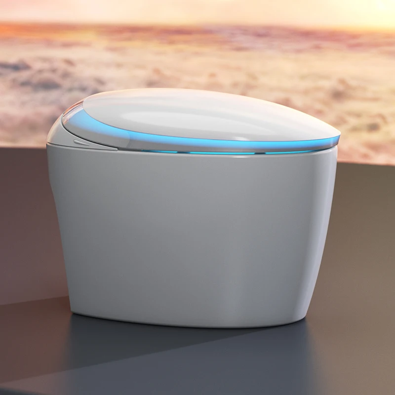 

ZC1 Luxury Smart Egg Toilette Elongated Floor Mounted Bathroom Electric Wc Toilet Bidet with Front Female Wash Function