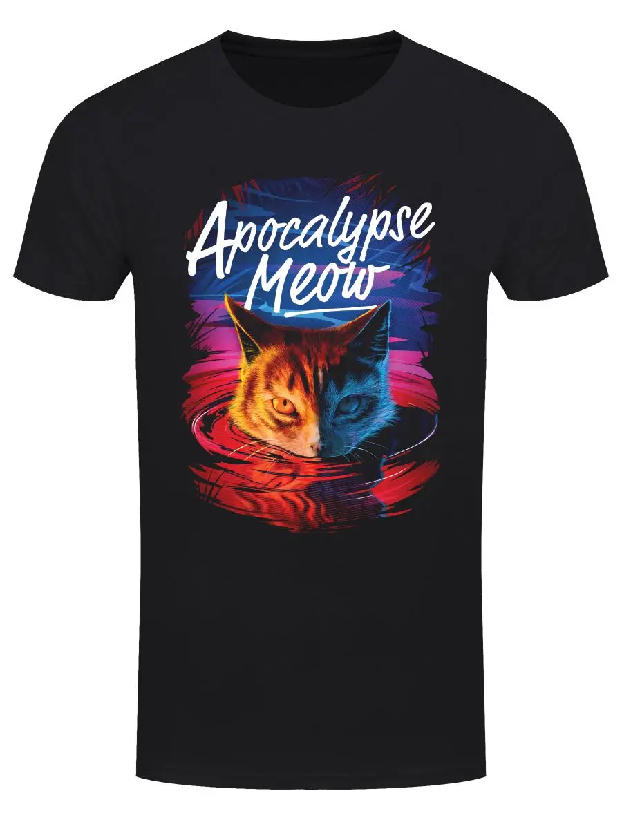 Horror Cats Apocalypse Meow Men's Black TShirt