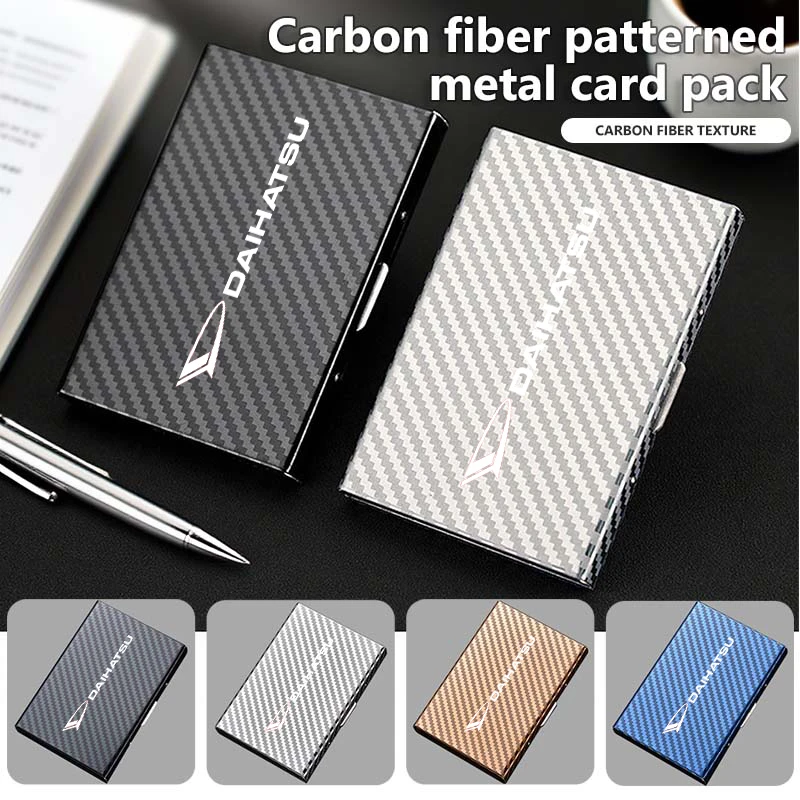 Men Card Holder RFID Blocking Metal Slim Wallet Anti-scan Credit Card Holder For Daihatsu Terios Sirion Mira Materia Terios YRV