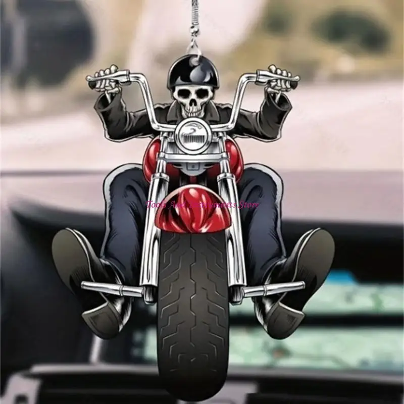 Estatua Skul Cool Halloween Skeleton Figurine CAR ORNAMENTO ACRYLIC Decoración colgante C7AC
