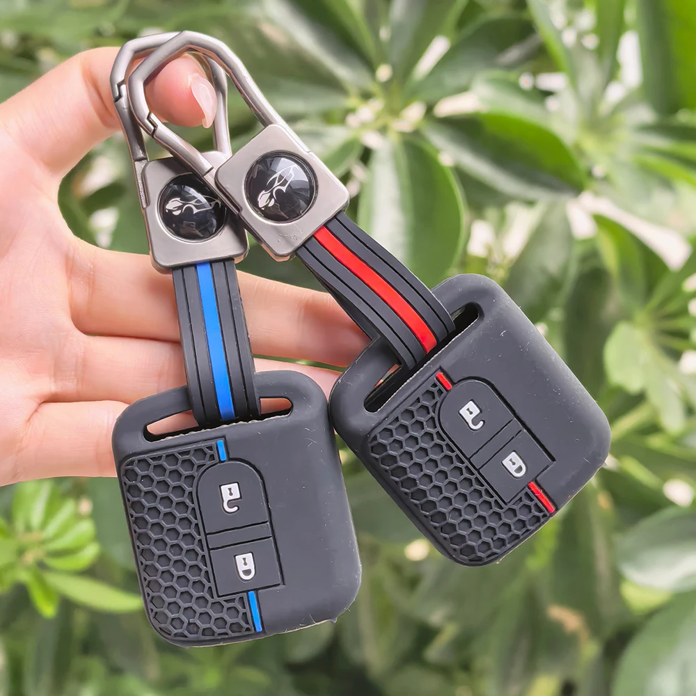 for nissan qashqai j10 tiida note X-Trail T-31 Pathfinder navara Primera silicone car key case remote key holder cover chain