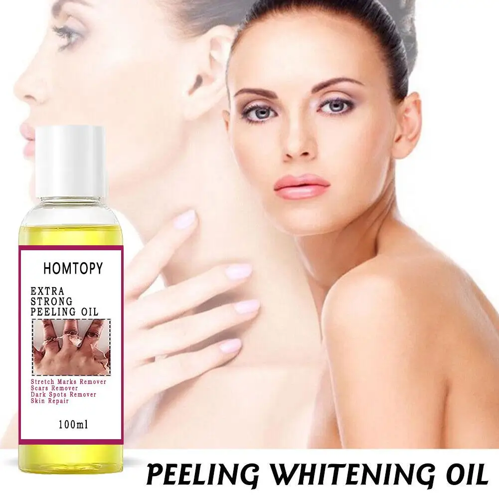 Óleo de Peeling Amarelo para Pele Escura, Branqueamento, Remova o Braço, Joelho, Soro de Branqueamento, Pernas, Esfoliante, Esfoliante, Corpo Morto, B6T4