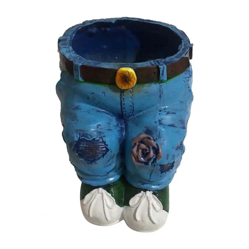 Supporto per piante aspetto vivido vaso di fiori struttura robusta creativo blu Jeans fioriera decorazione del giardino decorazione del giardino