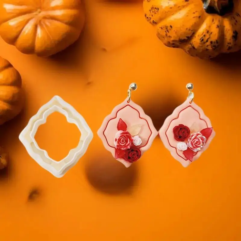 Frame Shape Polym Er Clay Cutters Embossing Clay Cutters For Earrings Jewelry Making DIY Hand Tools