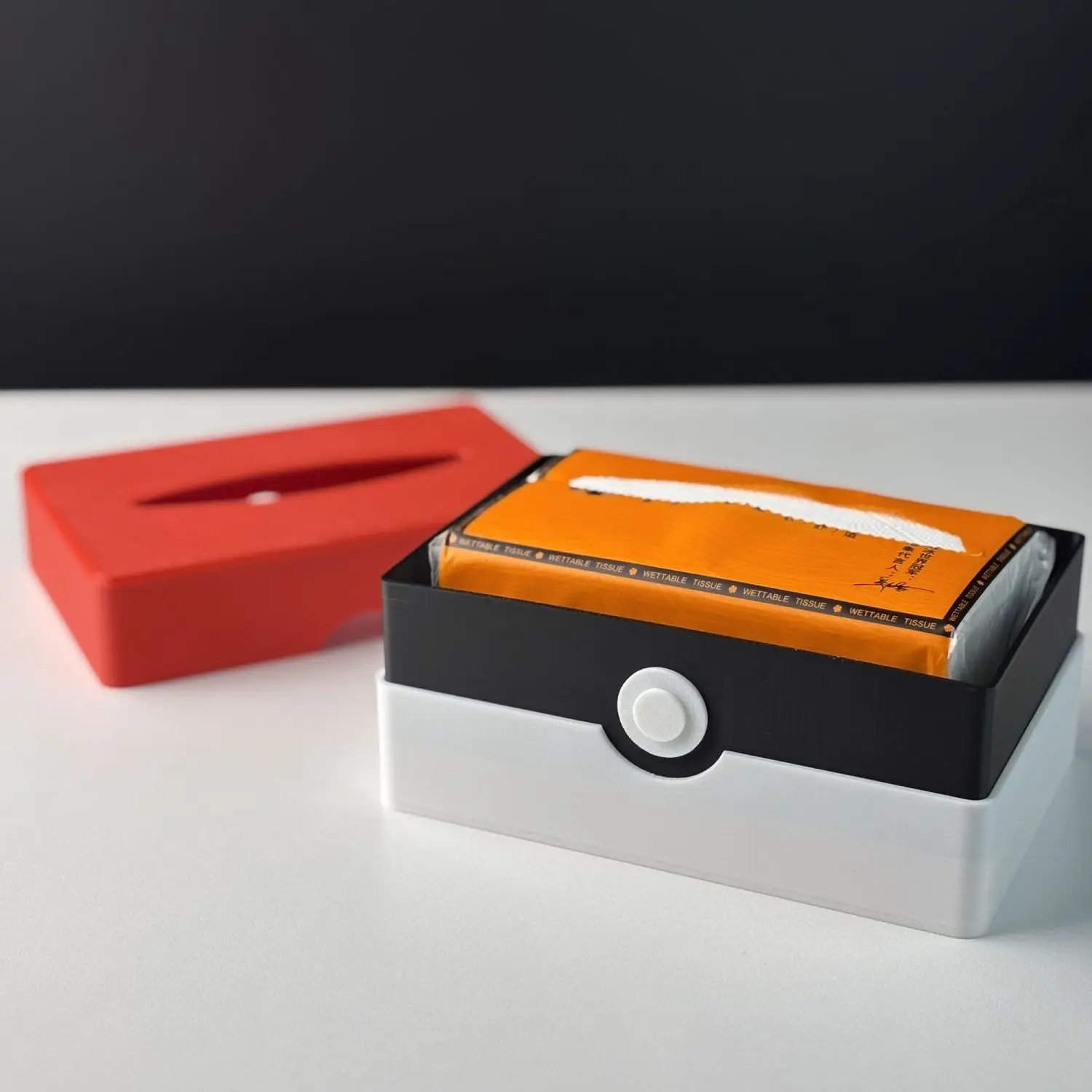 ポケモンポケボールスタイルティッシュボックスホルダークリエイティブかわいい漫画3dプリントデスクトップ収納容器ギフト家の装飾