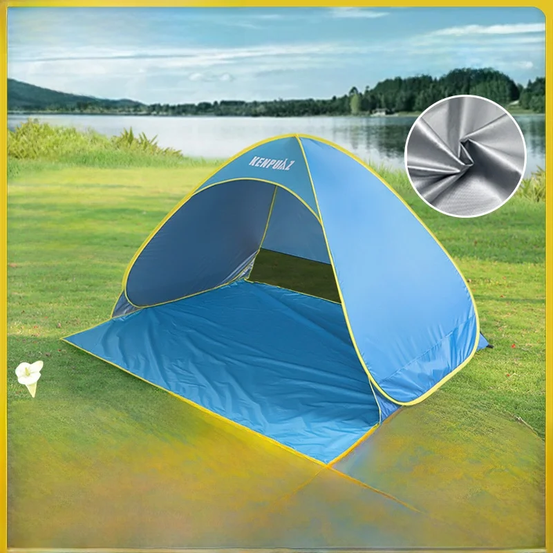new-portable-beach-outdoor-camping-tent-easy-to-set-up-sunshade-children's-spring-outing-picnic-simple-foldable-waterproof