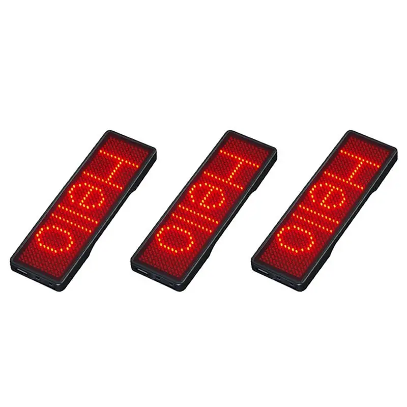 Y50A-3X Bluetooth LED Name Badge Rechargeable Light Sign DIY Programmable Scrolling Message Board Display LED,Type 2