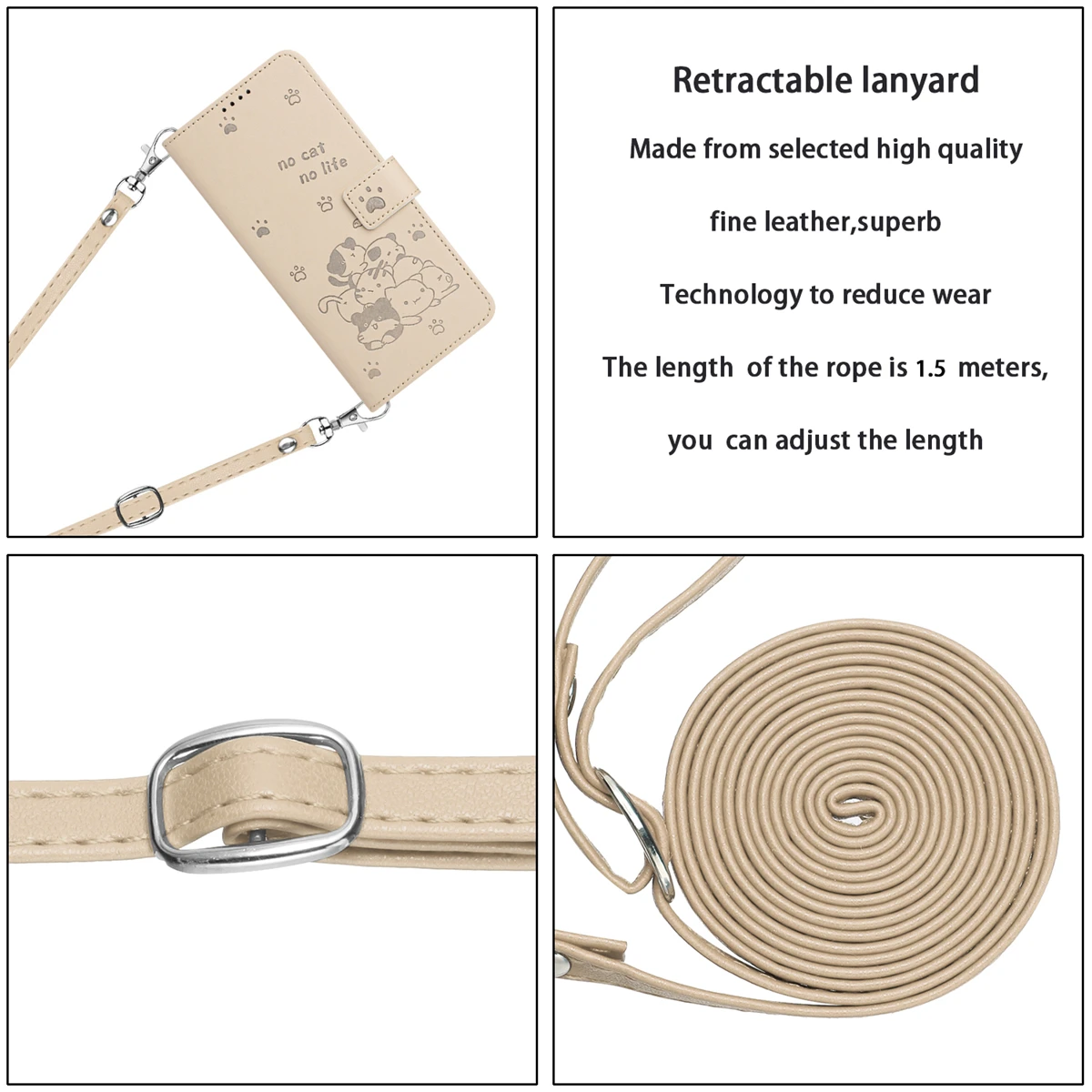 حافظة هاتف جلدية قابلة للطي لهاتف فوجيتسو FCNT راكوراكو F-53E السهام WE2 Plus F-51E F-52E حافظة كتف هريرة