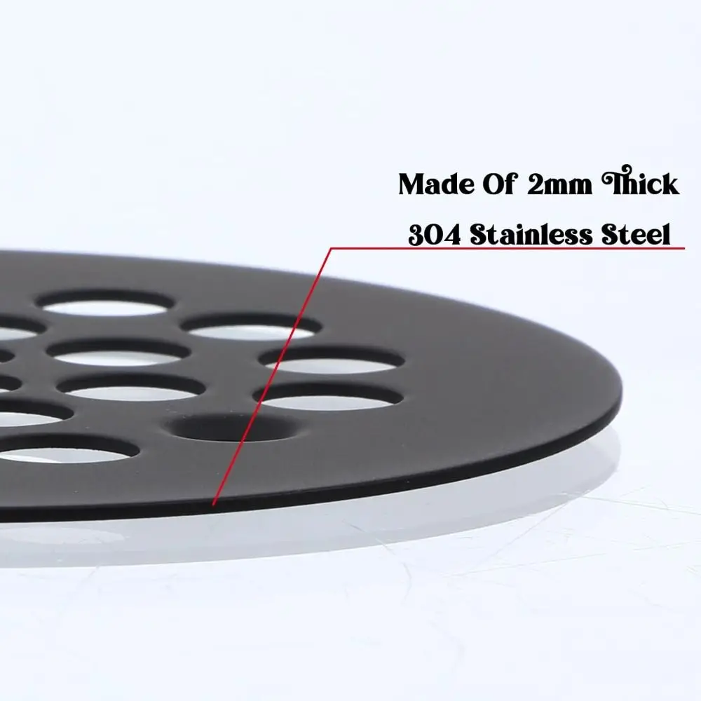 Stainless Steel Shower Drain Cover Rust-Proof 4-1/4“ Drain Strainer Anti-Clog Bath Drains Cover Bathroom Accessories