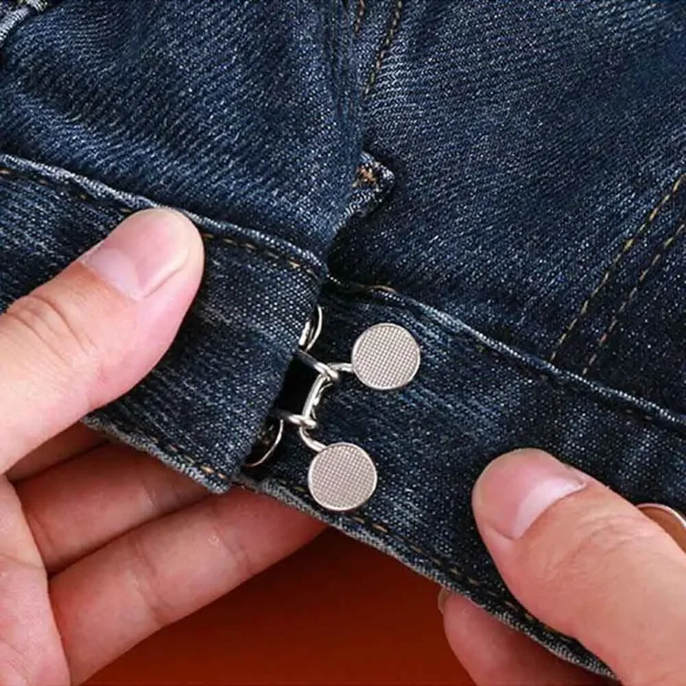 3Set 27/32 mm verstellbare, nagelfreie Taillenschnalle, Jeans-Verlängerungsknopf für Hosen, Schließartefakt, unsichtbare Passform, Sofortknopf – Detail 7